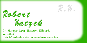 robert watzek business card